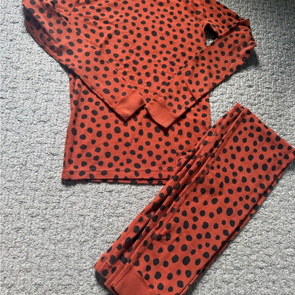 Hanna Andersson Brown and Black Polka Dot Pajama Set